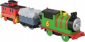 Žaislinis traukinukas Fisher Price "Tomas ir draugai" Percy, Peter ir Bruno, su pavara