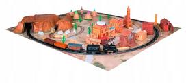 Modelinis traukinys su garvežio maketu „Wild West“ HO masteliu