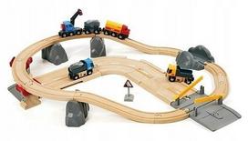 Medinis BRIO World karjero traukinio rinkinys