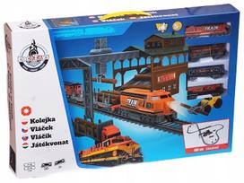 Žaislinis traukinys Loco Toys, su baterijomis, su 4,5 m bėgiais