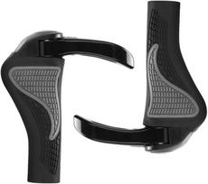 Ergonomiškos dviračio rankenos neslystančios rankenos skirtos Mtb, E-bike, miesto dviračiui, plento dviračiui, 22,2 mm juodos