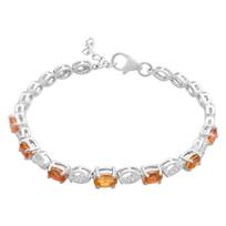 Sidabrinė apyrankė su natūraliu auksiniu kvarcu 3,46 ct, gaminio svoris 8,91 g (2166597) 17-20cm gintaras