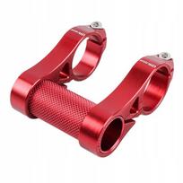 Reguliuojamas dviračio vairo iškyša kalnų dviračiui Double Stem Riser Conversion Red