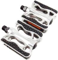 Houson dviračio pedalai, neslystantys mtb pedalai (109 x 76 x 28 mm) pagaminti iš aliuminio su atšvaitais, skirti bmx, mtb, plento dviračiams pl007