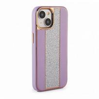 iLike    Apple    iPhone 15 Diamonds and Leather Case    Pink Sand
