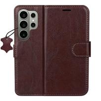 Išmanusis „Luxe“ odinis dėklas, skirtas Samsung Galaxy S26 Ultra, rudas