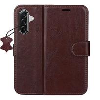 Išmanusis „Luxe“ odinis dėklas, skirtas Samsung Galaxy A16 4G / A16 5G / M16 5G, rudas