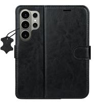 Išmanusis „Luxe“ odinis dėklas, skirtas Samsung Galaxy S26 Ultra, juodas