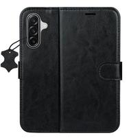 Išmanusis „Luxe“ odinis dėklas, skirtas Samsung Galaxy A16 4G / A16 5G / M16 5G, juodas