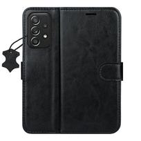 Išmanusis „Luxe“ odinis dėklas, skirtas Samsung Galaxy A52 4G / A52 5G / A52S 5G, juodas