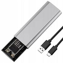 SSD disko korpusas M.2 NVMe, USB 3.2 Gen 2, aliuminis, įrankių nereikia