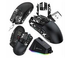 Belaidė pelė ATTACK SHARK X11, juoda, 22000 dpi, su lipnia rankena