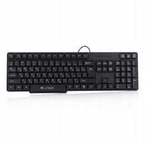 Laidinė klaviatūra LOGIC LK-12, juoda, USB, 104 klavišai, tyli membrana