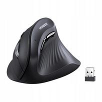 Belaidė vertikali pelė UGREEN MU008, 57°, Bluetooth, 2.4G, 4000 DPI, juoda