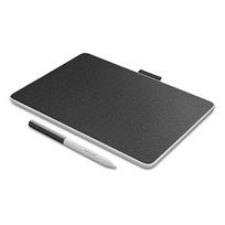 Grafinė planšetė Wacom One M su rašikliu ir Bluetooth, tinka piešimui ir užrašams, plieninė