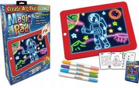 Piešimo lenta MAGIC TABLET MAGIC PAD su LED ir rašikliu