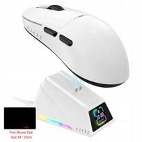 Belaidė pelė AJAZZ AJ179 APEX White su PAW3950 jutikliu ir magnetiniu pagrindu