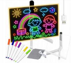 Piešimo lenta vaikams LED MAGIC, šviečianti