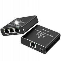 Tinklo jungiklis 1x2 RJ45, 1000Mbps, USB-C maitinimas, aliuminis