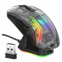 Belaidė optinė pelė ATTACK SHARK X2 PRO juoda su įkrovimo stotele