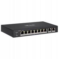 Tinklo komutatorius Hikvision SW-10-POE, 8x PoE, 2x uplink, 60W, tinka HiLook kameroms