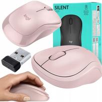 Belaidė pelė Logitech M221, 1000 DPI, tylus veikimas, rožinė
