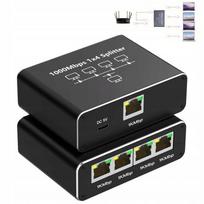 Tinklo jungiklis 4 jungčių RJ45 1000Mbps USB-C, aliuminis
