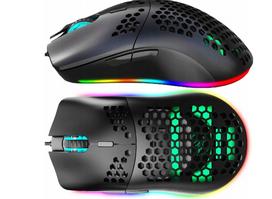 Belaidė žaidimų pelė su tyliais mygtukais, Bluetooth, 7 RGB apšvietimo mygtukai