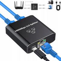 Tinklo skirstytuvas RJ45 1 į 2, Gigabit, USB-C, 1000Mb/s