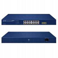 Tinklo jungiklis PLANET, 16x PoE 10/100/1000T, 802.3at, 2x SFP