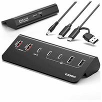 USB šakotuvas FIDECO, 7 jungtys, USB 3.2, 72W maitinimo adapteris, PD 45W