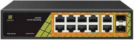 Tinklo jungiklis Conexpro GNT-P1012G6, 10 LAN, 8 PoE, 2 SFP