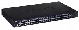 Tinklo jungiklis D-Link DGS-1250-52XMP, 48 PoE+ GE prievadai, 4 SFP+ prievadai
