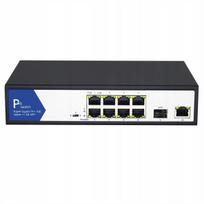 Ethernet tinklo jungiklis PoE, 8+2 prievadai, 1x GbE/SFP