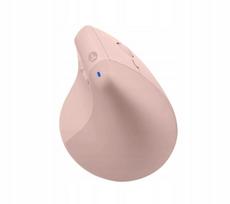 Belaidė ergonomiška vertikali pelė Reinston EMB07E, 1600 dpi, rožinė