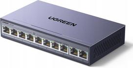 Tinklo jungiklis GIGABIT POE, 10 prievadų (8+2), NVR, IP kameroms