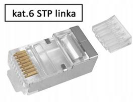 Ekranuoti RJ45/8P8C kištukai Cat.6, AWG24-27, 10 vnt.