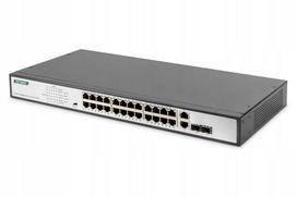 Tinklo komutatorius Digitus 24 prievadų, Fast Ethernet, PoE