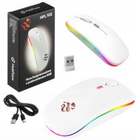 Belaidė RGB pelė HubFlare su USB ir „Bluetooth“, skirta nešiojamajam kompiuteriui ir išmaniajam televizoriui