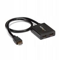 4K HDMI skirstytuvas, 2 jungtys, su USB maitinimu ir integruotu HDMI laidu