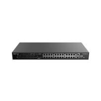 Tinklo komutatorius REYEE RG-ES126S-P V2, 26 prievadų, su PoE, 370 W, montuojamas į stelažą