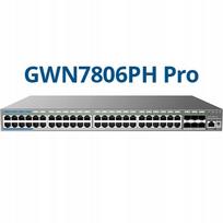 Tinklo jungiklis Grandstream GWN7806PH, 48 PoE Gigabit prievadai, 6 SFP+