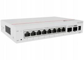 Komutatorius S5751-L8T2X-RUA, 8x1GE RJ45, 2x10G SFP, pasyvus aušinimas, su maitinimo šaltiniu, L2