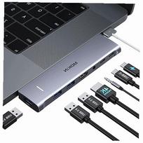 USB-C hubas 7in1, skirtas MacBook Pro/Air M1/M2/M3, HDMI