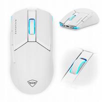 Belaidė žaidimų pelė Machenike M7 Pro, 26000 DPI, RGB, balta