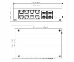 PoE komutatorius HS4412-8ET-120, 8 portai, 4 SFP, 120 W