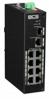 Pramoninis komutatorius BCS-L-SP0801G-1SFP(2), 8x PoE, 1x RJ45, SFP, 1Gbps, 96W, DIN