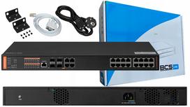 Tinklo jungiklis BCS-SP16G04G-4SFP-M, valdomas, 16 PoE+, 4 uplink, 4 SFP, 1Gb/s