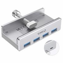 USB 3.0 šakotuvas, 4 jungtys, aliuminis, tvirtinamas prie monitoriaus