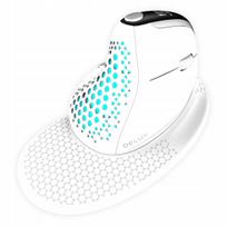 Pelė Delux vertikali, laidinė, ergonomiška, balta, USB, 4000 DPI, RGB